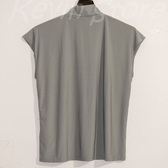 Gray NWT Buffalo‎ Ladies' V-Neck Short Sleeve Blouse - Picture 4 of 5